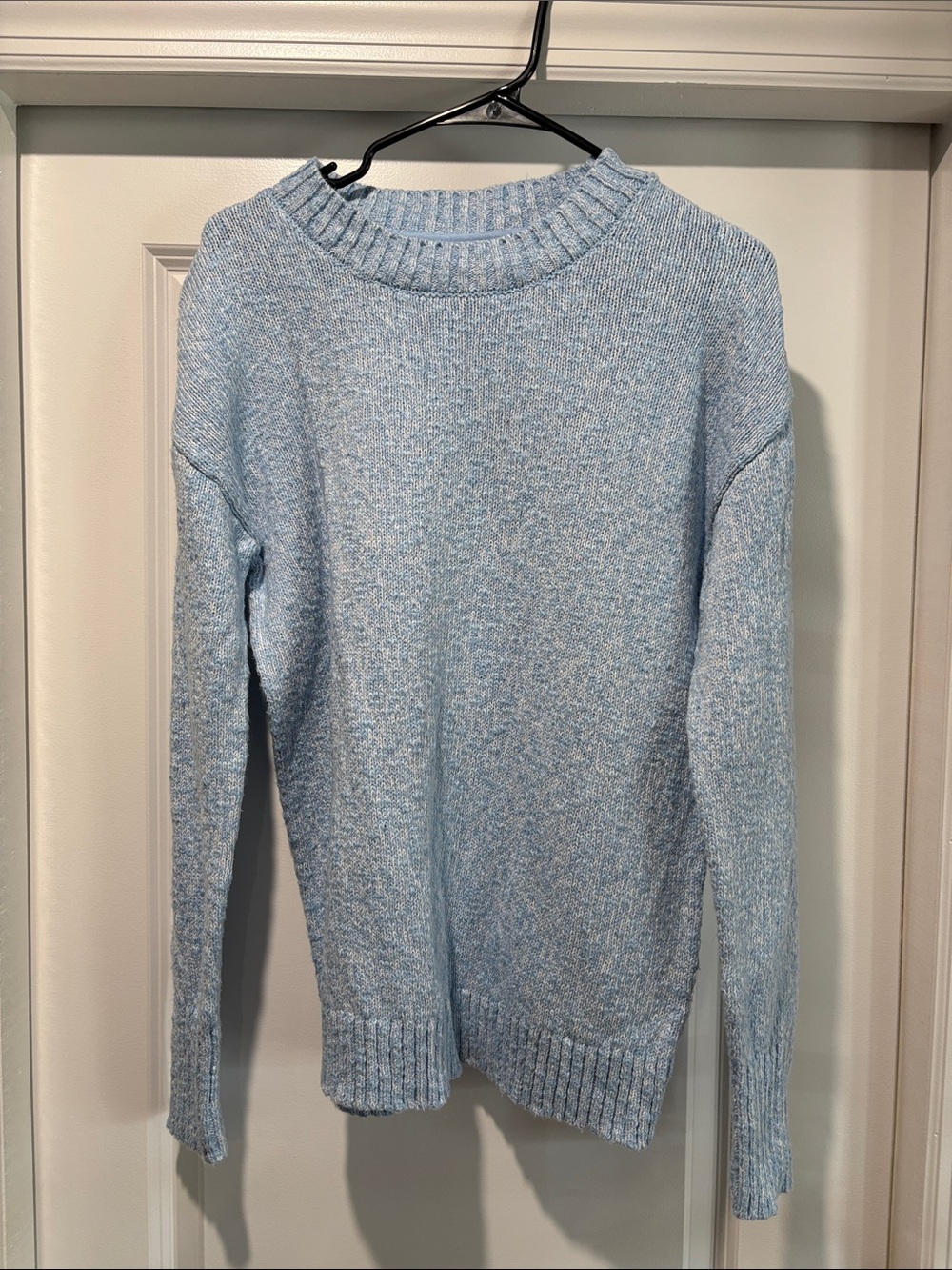 L.L. Bean Light Blue Marled Crewneck Sweater